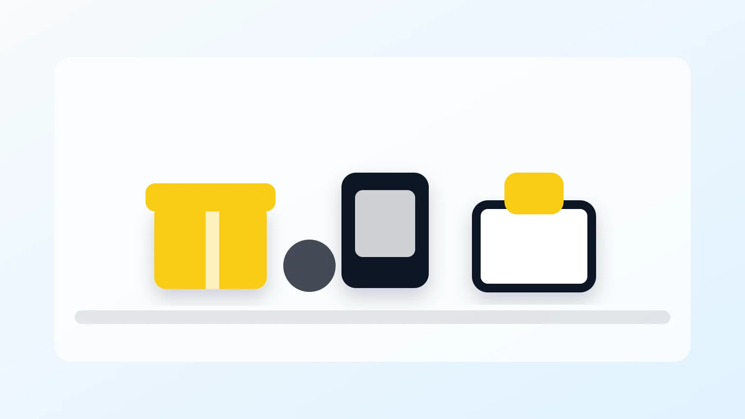 Mesa de planeamento de compras com portátil, lista e produtos genéricos sem marcas.